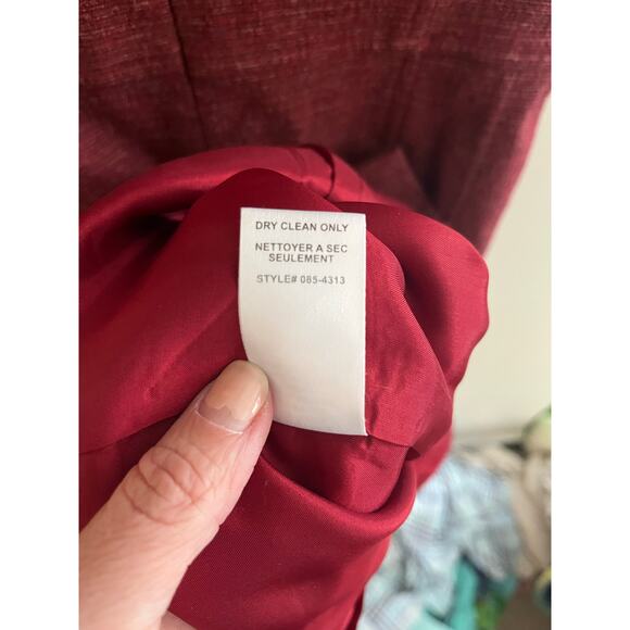 Nanette Lepore Red Ruffle Neck Tweed Dress - Size 6 - Made in USA - Picture 6 of 6